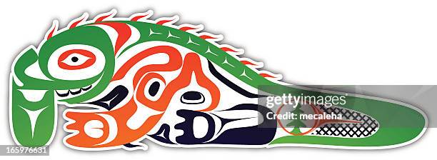 inuit beaver - beaver stock illustrations