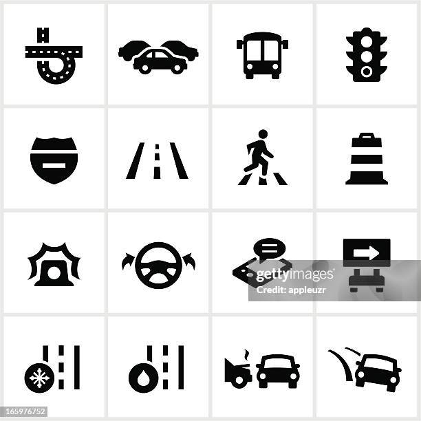 ilustraciones, imágenes clip art, dibujos animados e iconos de stock de tráfico iconos negro - commuter