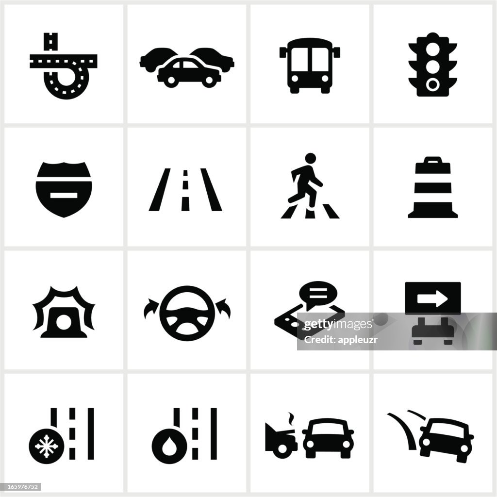 Black Traffic Icons