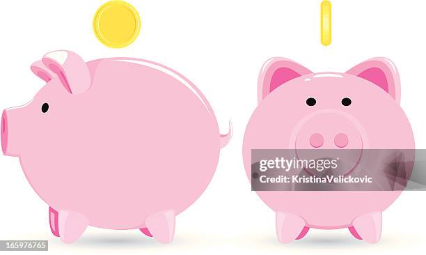 sparschwein - sparschwein stock-grafiken, -clipart, -cartoons und -symbole