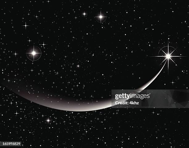 ilustraciones, imágenes clip art, dibujos animados e iconos de stock de vector de estrellas - estrella fugaz