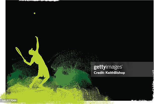 tennis player serve background - men - tennis vector stock illustrations