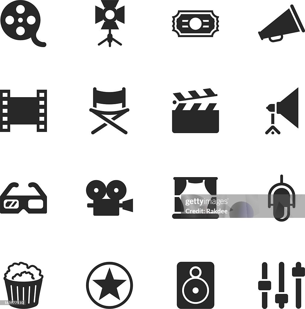 Film Industry Silhouette Icons