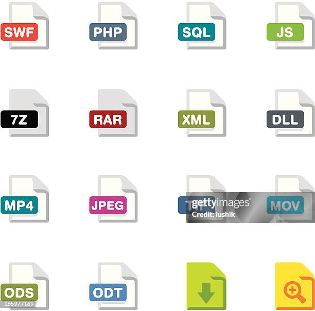 appico icons — computer files - sql stock illustrations