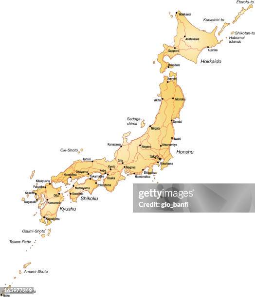 japan - hiroshima prefecture stock illustrations