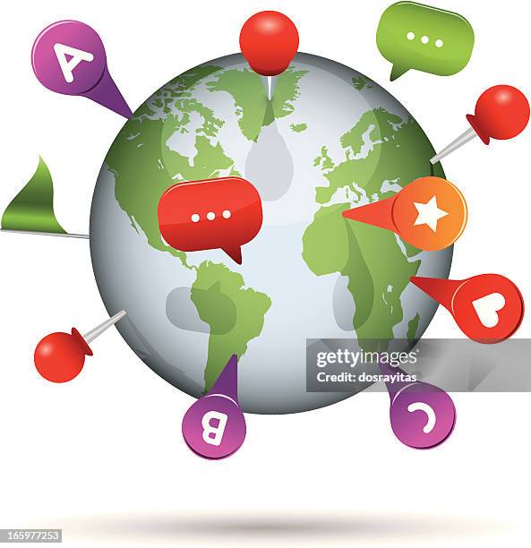 gps world - accurate world map vector stock illustrations