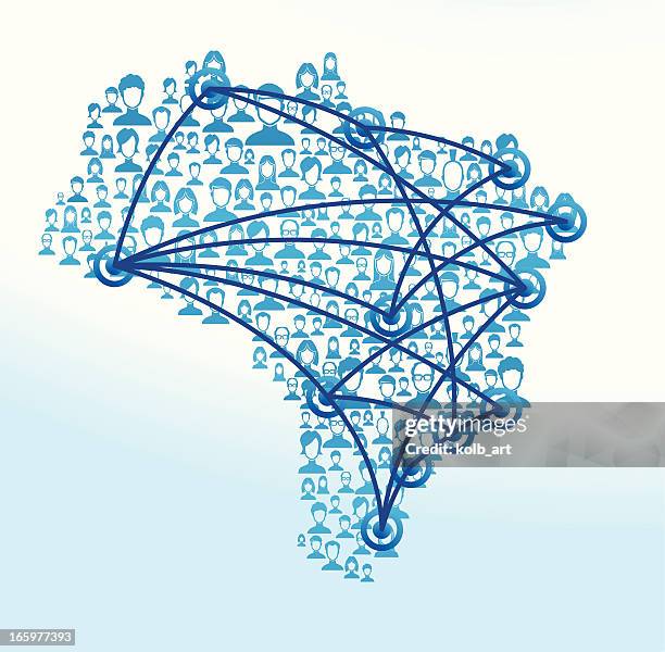 brasilien benutzer netzwerk - brasilien stock-grafiken, -clipart, -cartoons und -symbole