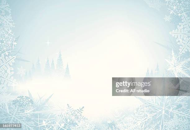 a frosty icy wintery background with long stars - frozen stock illustrations