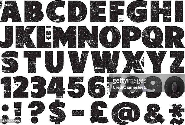 stempel alphabet - stempel büromaterial stock-grafiken, -clipart, -cartoons und -symbole