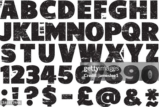 Rubber Stamp Alphabet High-Res Vector Graphic - Getty Images