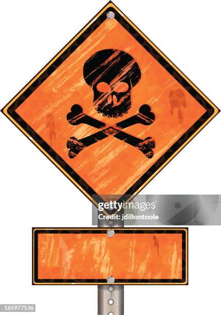 sign grunge | skull and crossbones - chernobyl stock illustrations