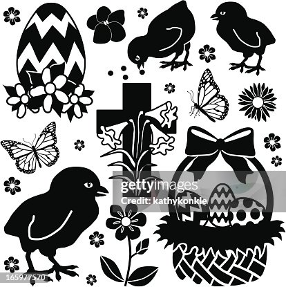 Easter chicks and eggs Easter chicks and eggs