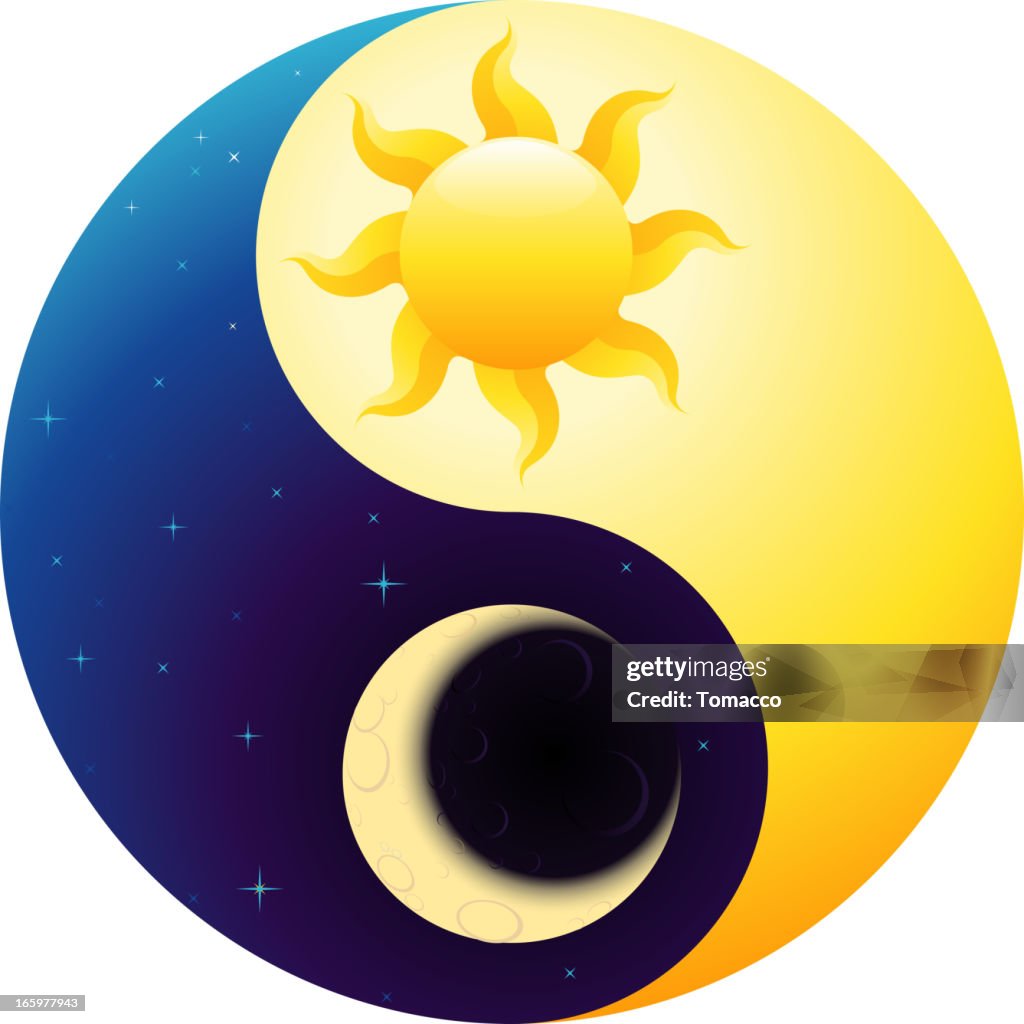 Moon Yang Ying Yang Sun And Moon High-Res Vector Graphic - Getty Images