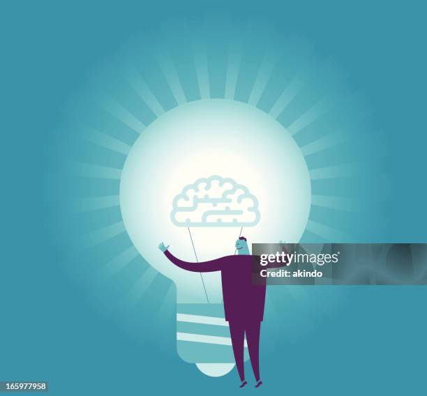 love this idea - creative thinking happy stock illustrations