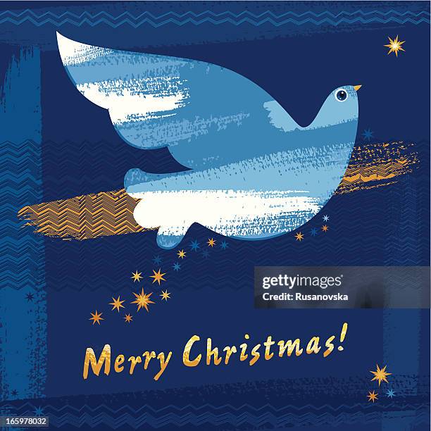 christmas where - peace dove stock illustrations