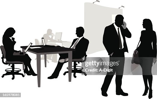 Client Visit Vector Silhouette Client Visit Vector Silhouette