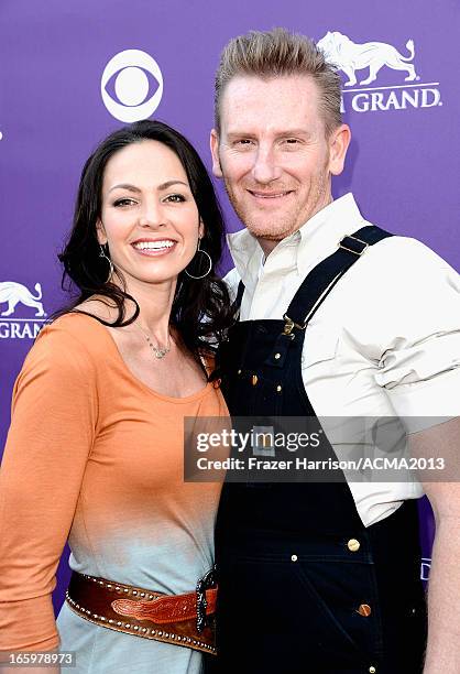 Musicians Rory Lee Feek and Joey Martin Feek arrive at the 48th Annual Academy of Country Music Awards at the MGM Grand Garden Arena on April 7, 2013...