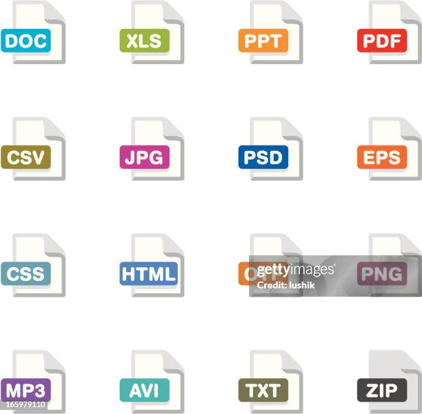 appico icons — files - html stock illustrations