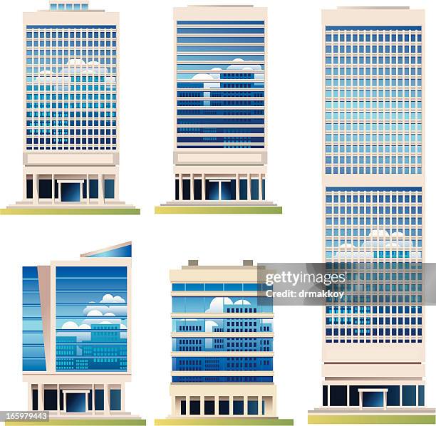 building - office window stock illustrations