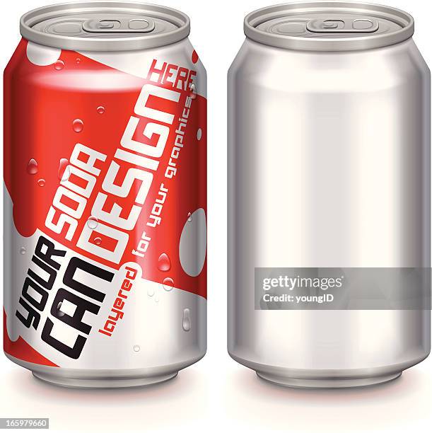 aluminium drinks can - drink can stock illustrations