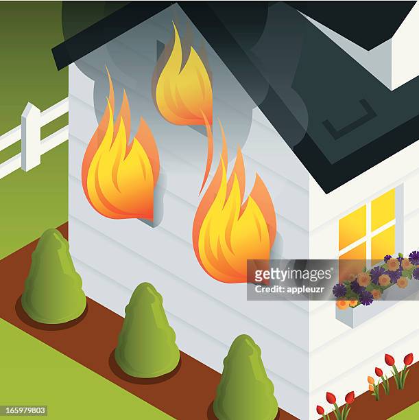 1,336 House On Fire High Res Illustrations - Getty Images