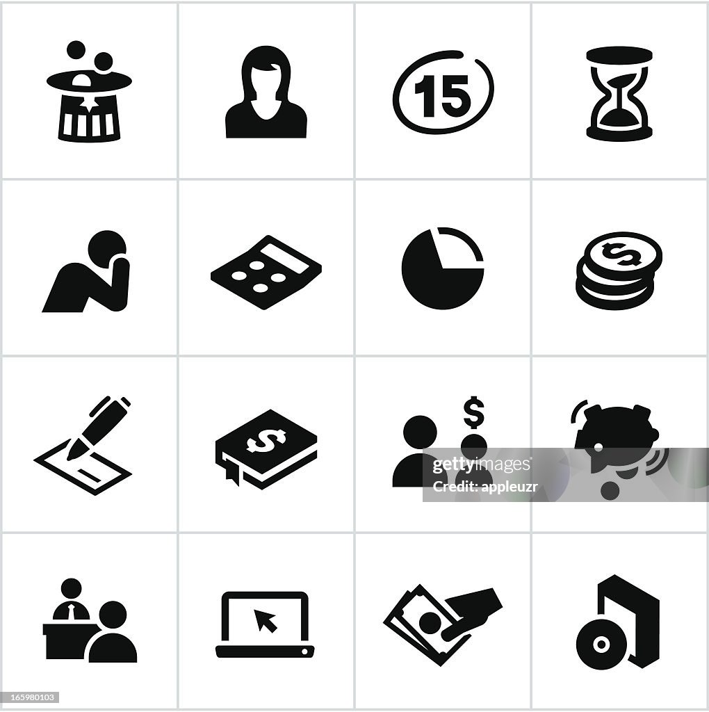 Preto ícones de Imposto