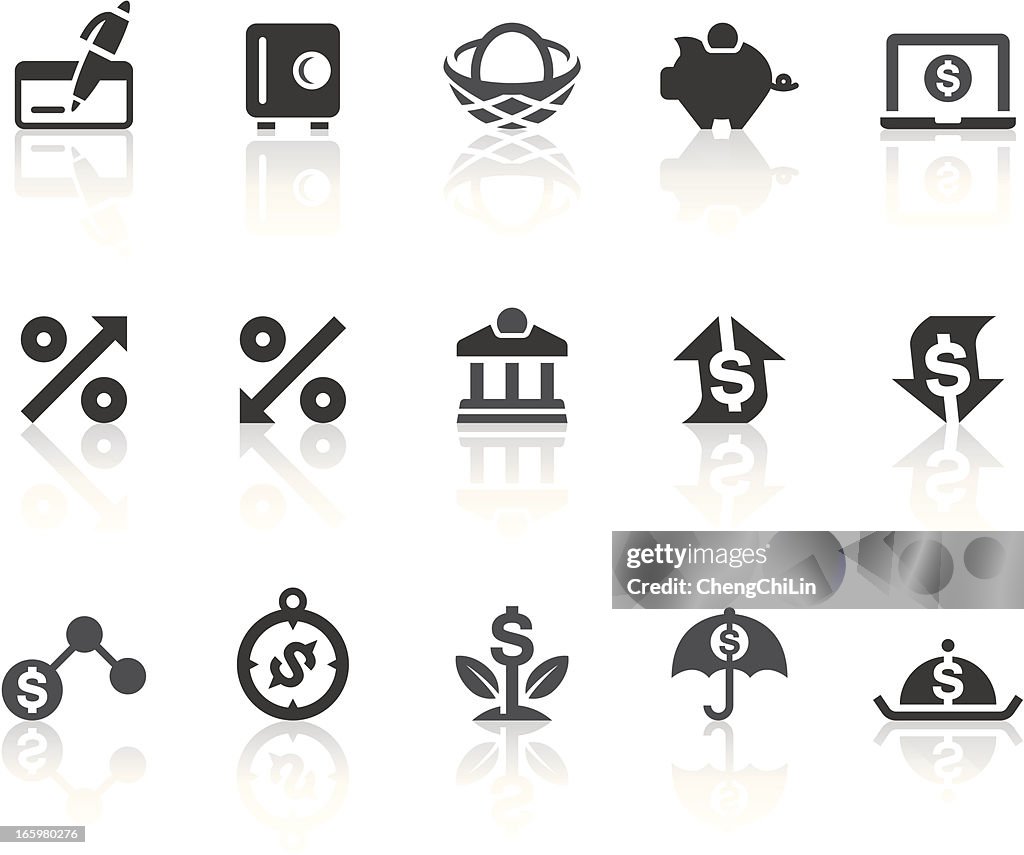 Financial Planning Icons | Simple Black Series