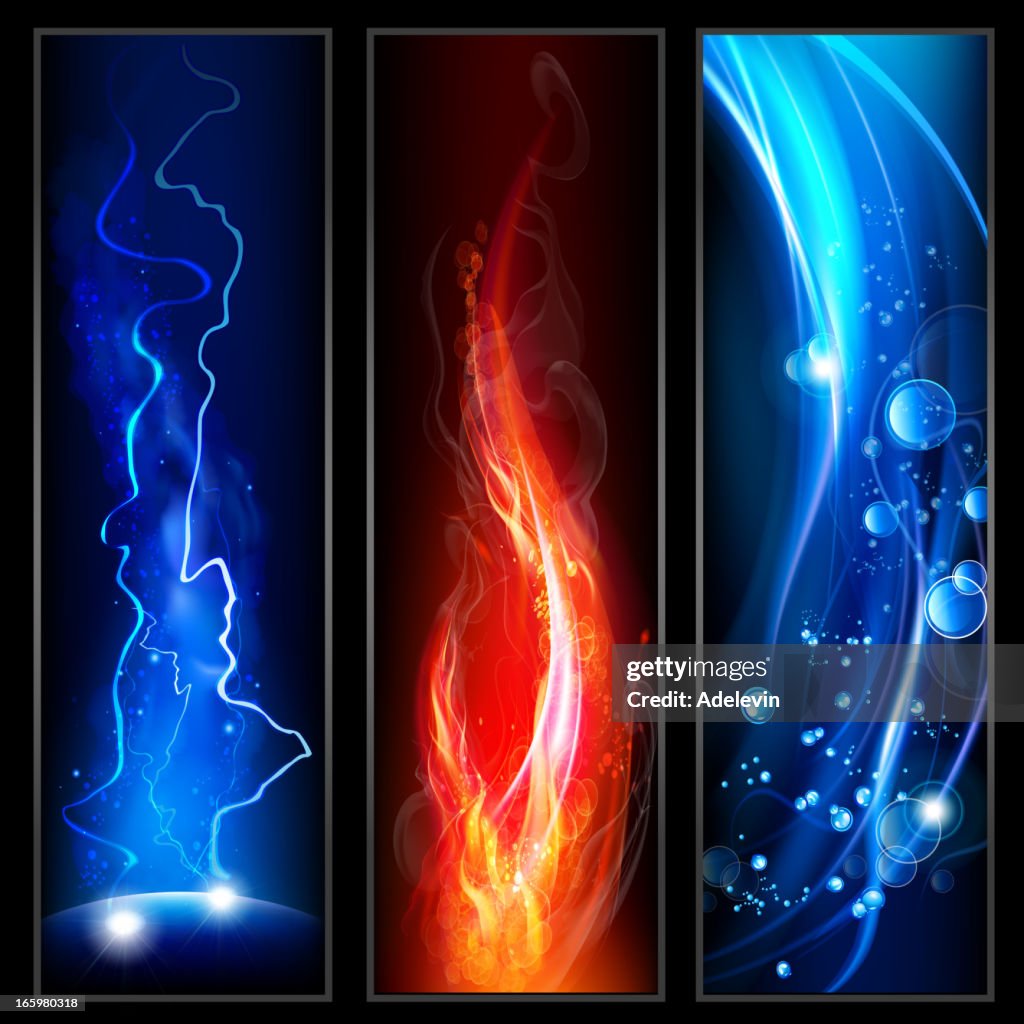 Fire, lightining and water