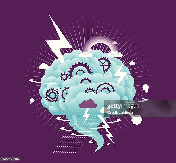 illustrazioni stock, clip art, cartoni animati e icone di tendenza di cervello storm - spremersi le meningi