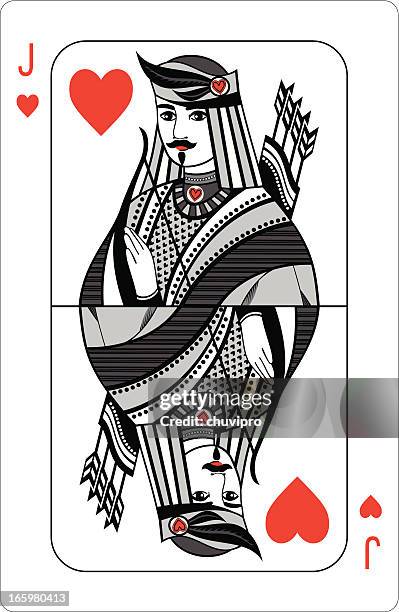 jack of hearts. - spielkarte bube stock-grafiken, -clipart, -cartoons und -symbole