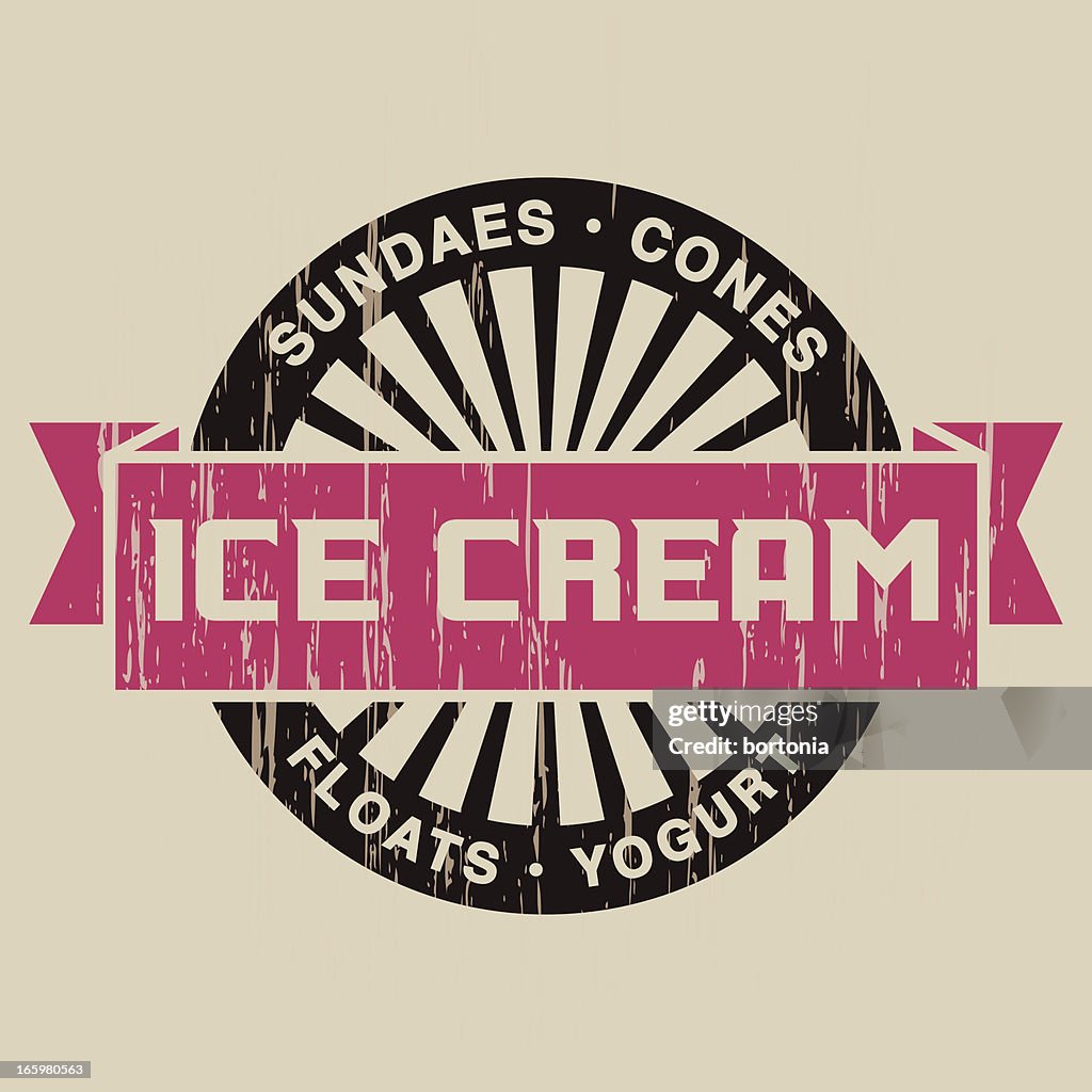 Vintage Ice Cream Label