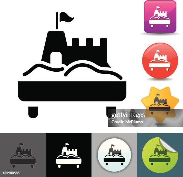 sandbox icon | solicosi series - sandbox stock illustrations