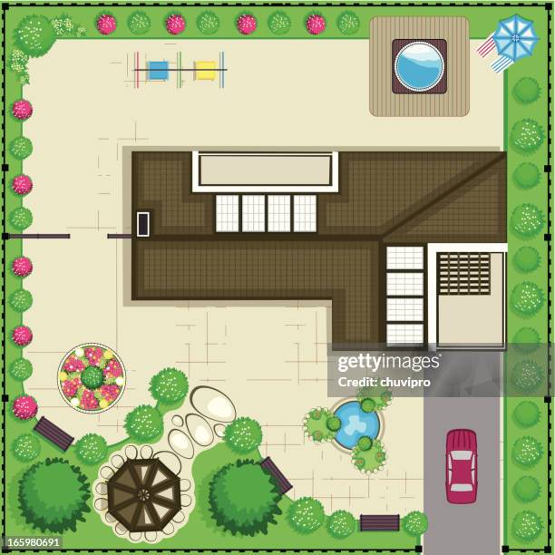 house plan. - trellis stock illustrations