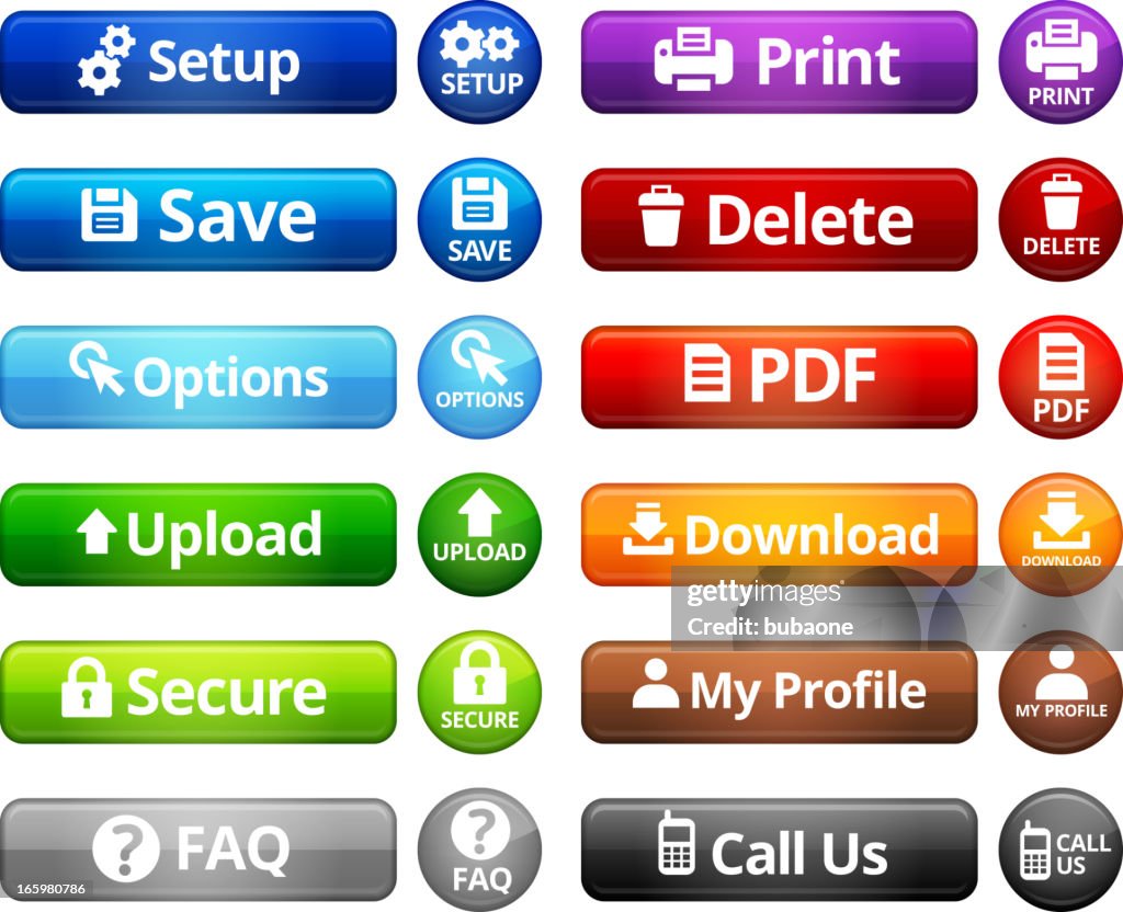 Webpage Navigation Internet Buttons royalty free vector set