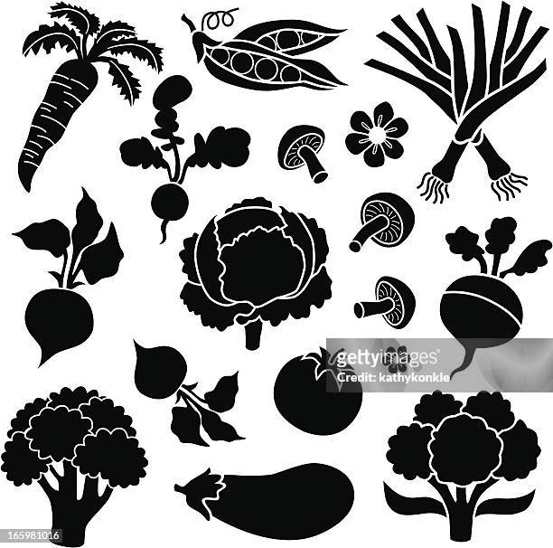 ilustraciones, imágenes clip art, dibujos animados e iconos de stock de iconos de vegetales - nabo tubérculo