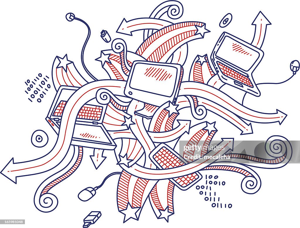 Computer Doodles High-Res Vector Graphic - Getty Images