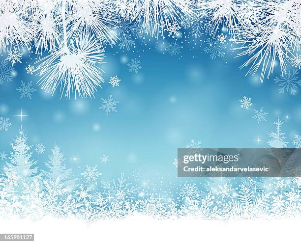 winter-hintergrund - eiskristall stock-grafiken, -clipart, -cartoons und -symbole