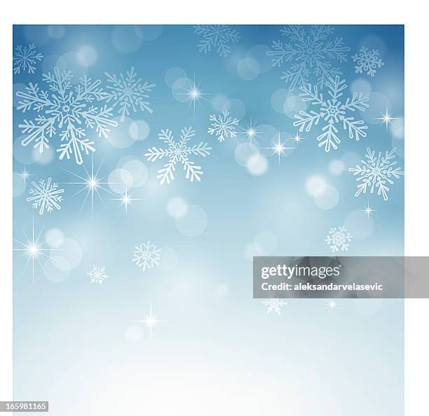 stockillustraties, clipart, cartoons en iconen met snowing background - ijskristal