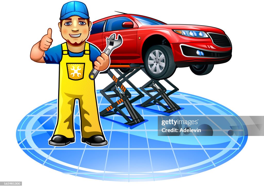 Car Mechanic High-Res Vector Graphic - Getty Images Car Mechanic High-Res Vector Graphic - Getty Images