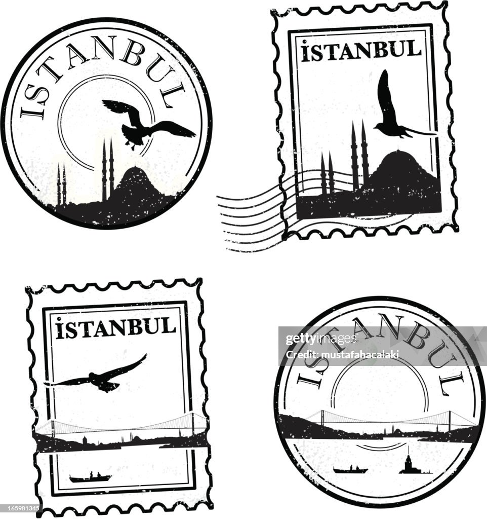 Vintage Istanbul stamps