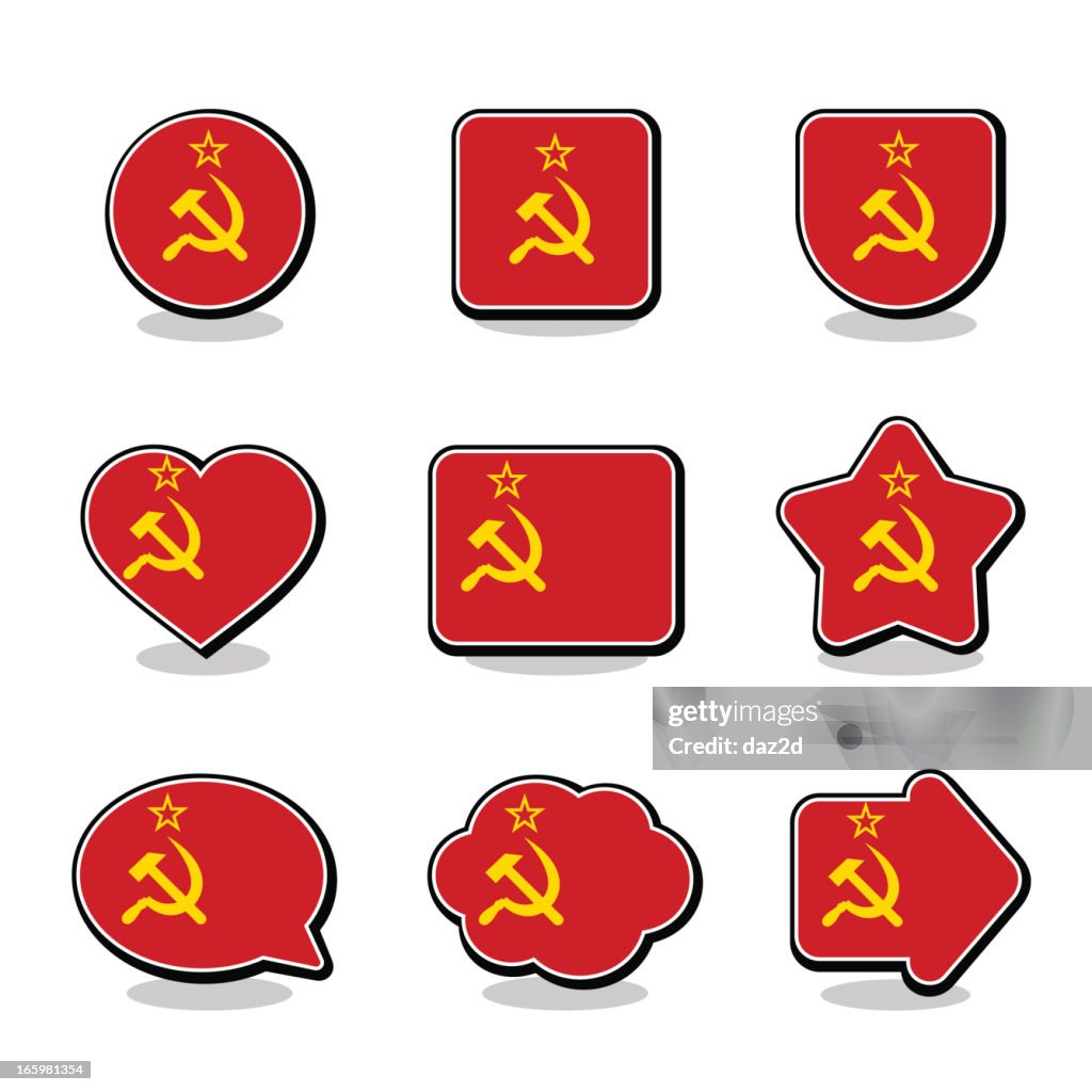 SOVIET UNION FLAG ICON SET