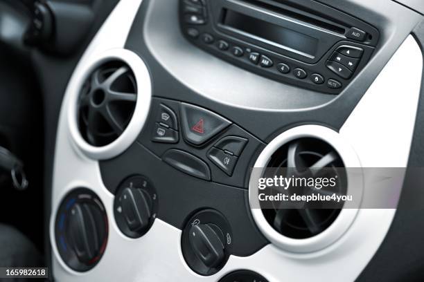 car radio, cd, air condition - air conditioner car stock pictures, royalty-free photos & images