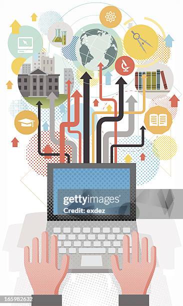 online education concept. - editorial stock illustrations
