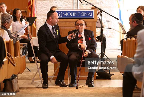 Executive Director USC Shoah Foundation/Founder of the UK Holocaust Centre Stephen D. Smith and Wallenberg survivor/rescuer Andrew Stevens attend the...