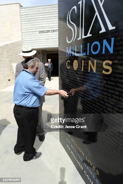 General view of atmosphere during the Six Million Coins Initiative Launch for Holocaust Remembrance Day at Mount Sinai - Simi Valley on April 7, 2013...