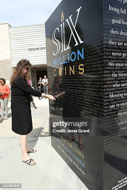 General view of atmosphere during the Six Million Coins Initiative Launch for Holocaust Remembrance Day at Mount Sinai - Simi Valley on April 7, 2013...