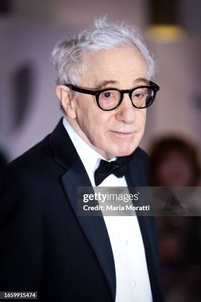 Woody Allen attends a red carpet for the movie "Coup De Chance" at the 80th Venice International Film Festival on September 04, 2023 in Venice, Italy.