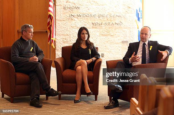 Director of World Outside My Shoes Carl Wilkins, Director of Association for Jewish Culture in Sweden Lizzie Scheja and Executive Director USC Shoah...