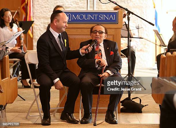 Executive Director USC Shoah Foundation/Founder of the UK Holocaust Centre Stephen D. Smith and Wallenberg survivor/rescuer Andrew Stevens attend the...