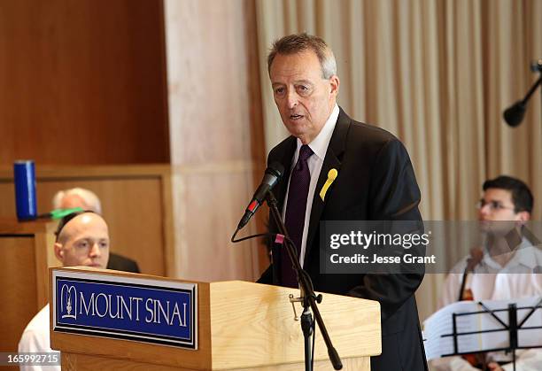 Mount Sinai Memorial Parks and Mortuaries General Manager Len Lawrence attends the Six Million Coins Initiative Launch for Holocaust Remembrance Day...